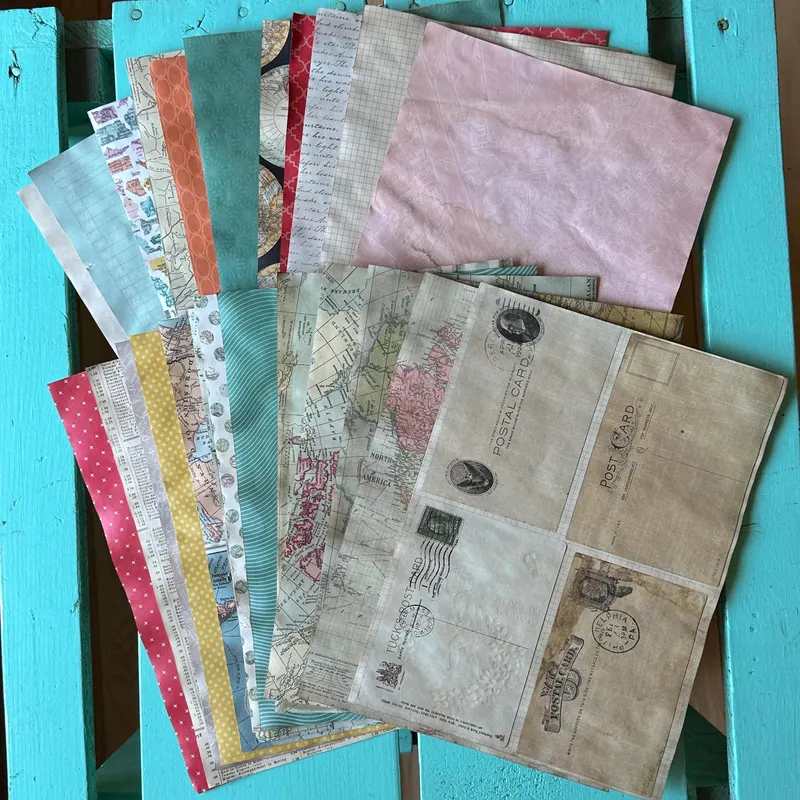 Coffee Dyed Scrap Paper
